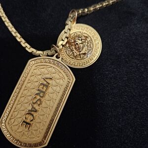 Versace Gold Medallion Dog Necklace